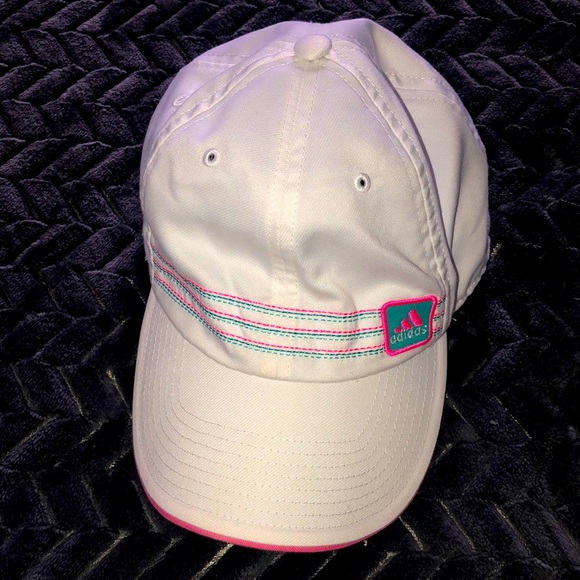 Adidas Women’s Baseball  Golf Hat White Pink‎ one size - Picture 1 of 12
